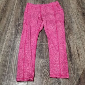 Girl Leggings Size 10-12 Athletic Works Vibrant Pink Kids Leggings